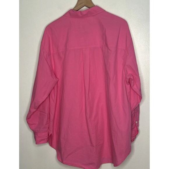 Universal Thread Shirt Womens XXL Button-Up Long Sleeve Oversized Pink Cotton - Picture 3 of 4